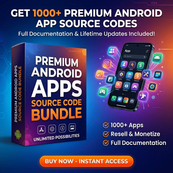 RESELL – 2000+ PREMIUM ANDROID SOURCE CODE PACK – Buy My Digital