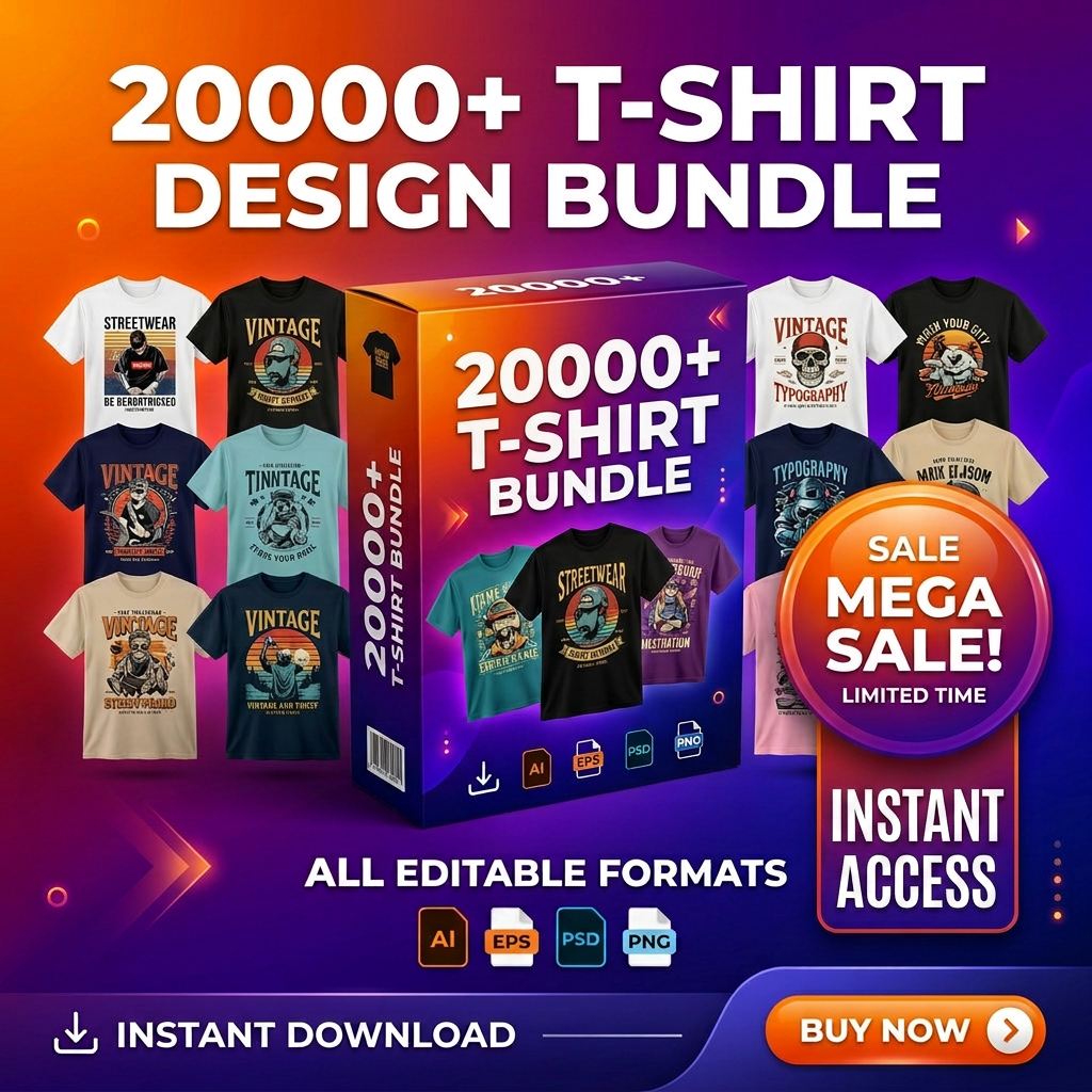 RESELL – 20000+ T-SHIRT DESIGN MEGA PACK