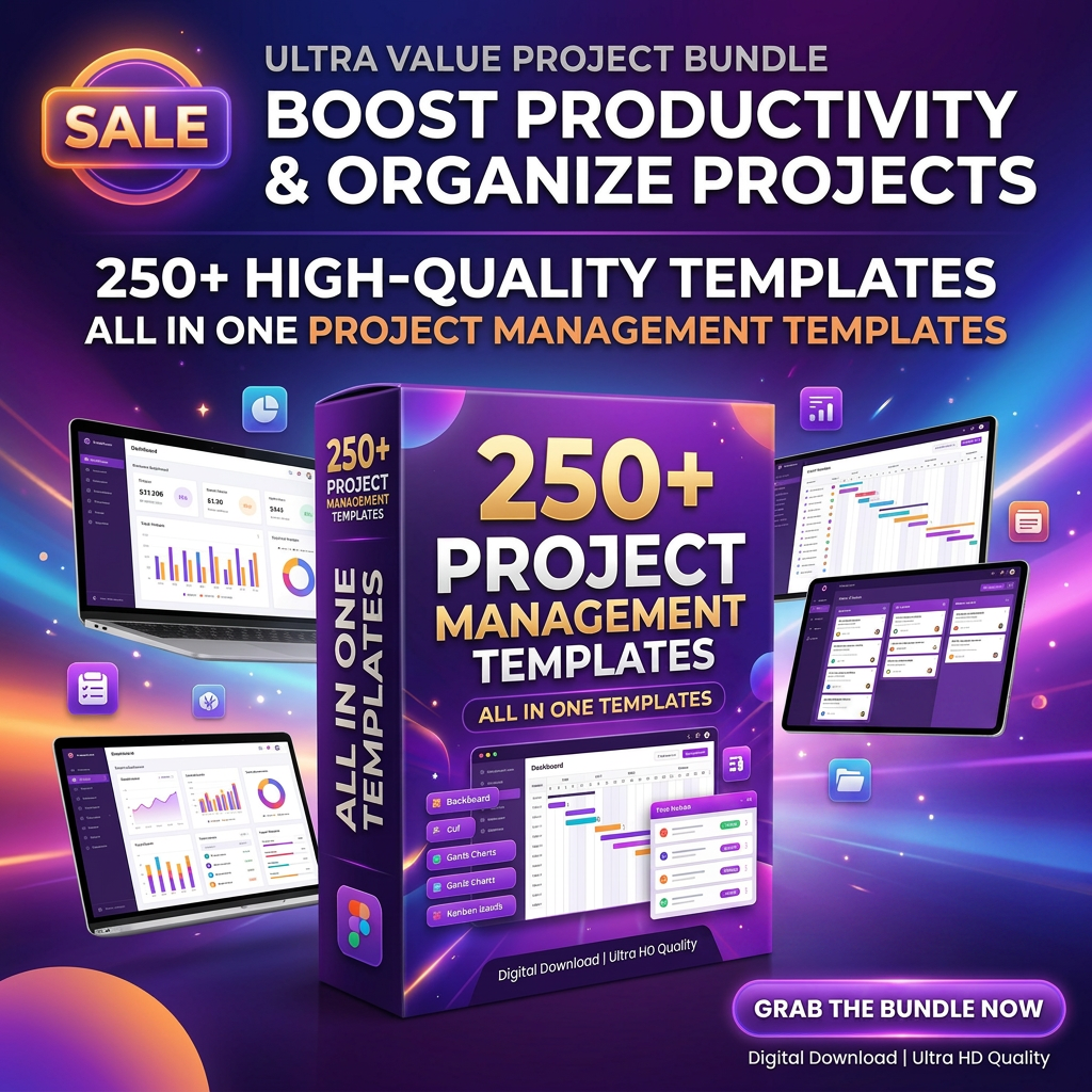 RESELL – 250+ Project Management Templates Collection