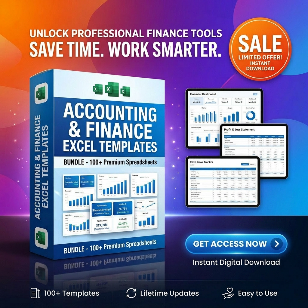 RESELL – 60+ Accounting & Finance Excel Templates