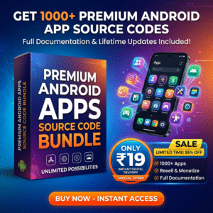 RESELL – 2000+ PREMIUM ANDROID SOURCE CODE PACK