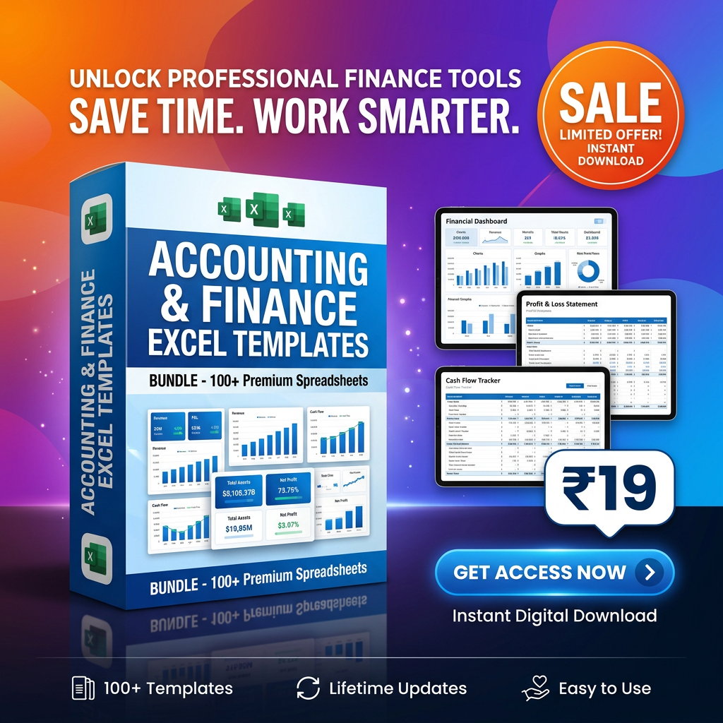 RESELL – 60+ Accounting & Finance Excel Templates