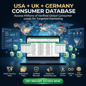 Global Consumer Database Bundle (USA + UK + Germany) – Verified Leads Pack